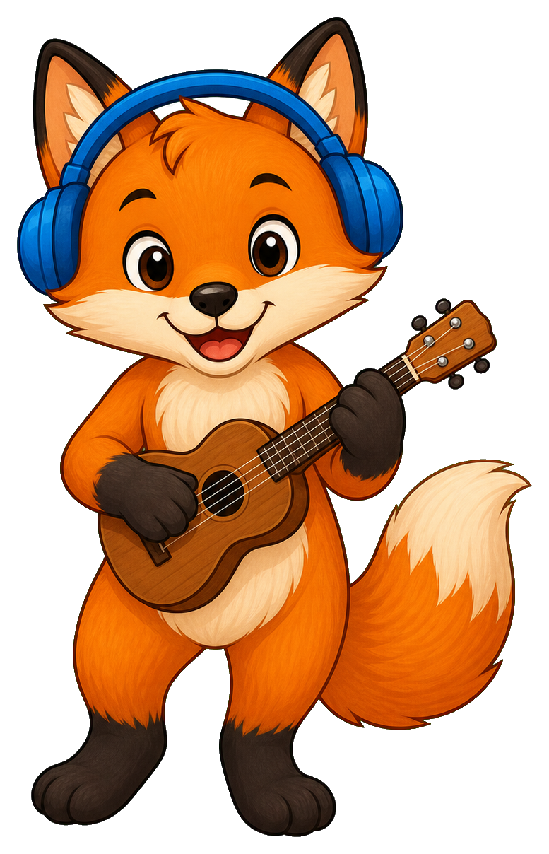 Preview for Musician Fox Sticker