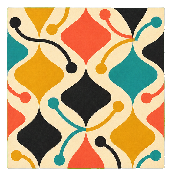 Preview for Midcentury Atomic Square Sticker