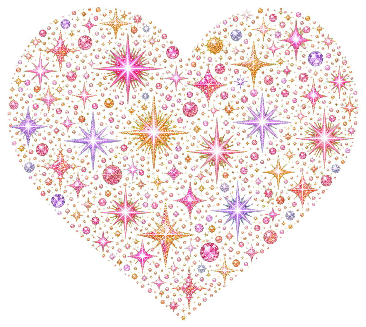Preview for Heart Shaped Sparkle Cluster Sticker