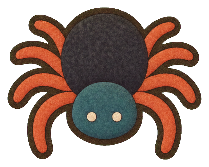 Preview for Coral Halloween Spider Sticker