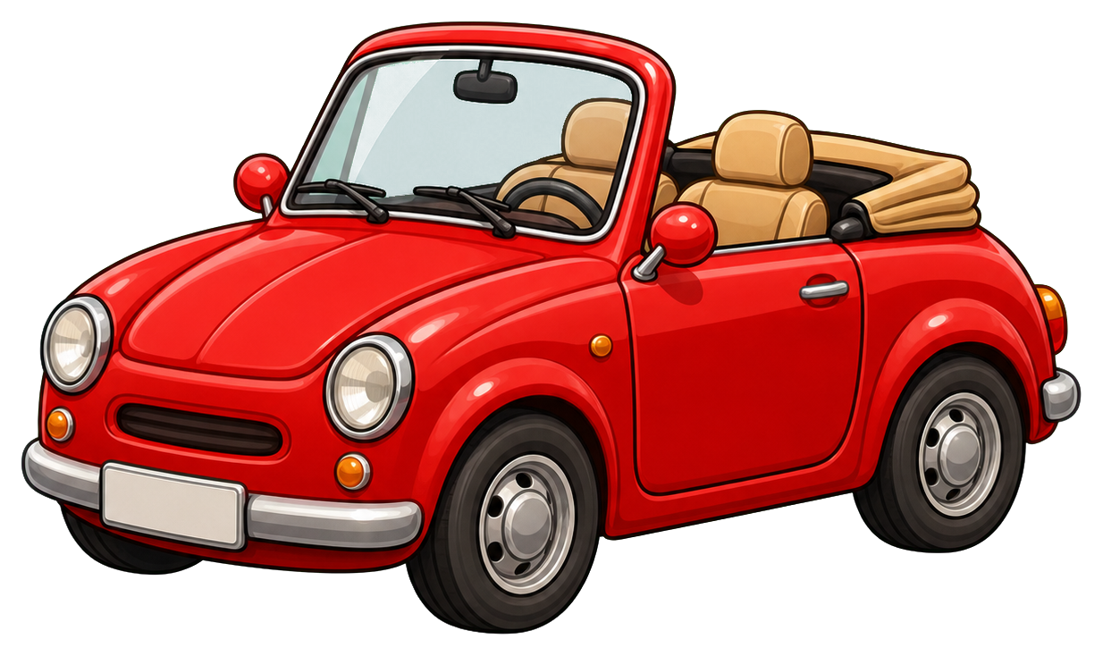 Preview for Tiny Red Convertible Sticker