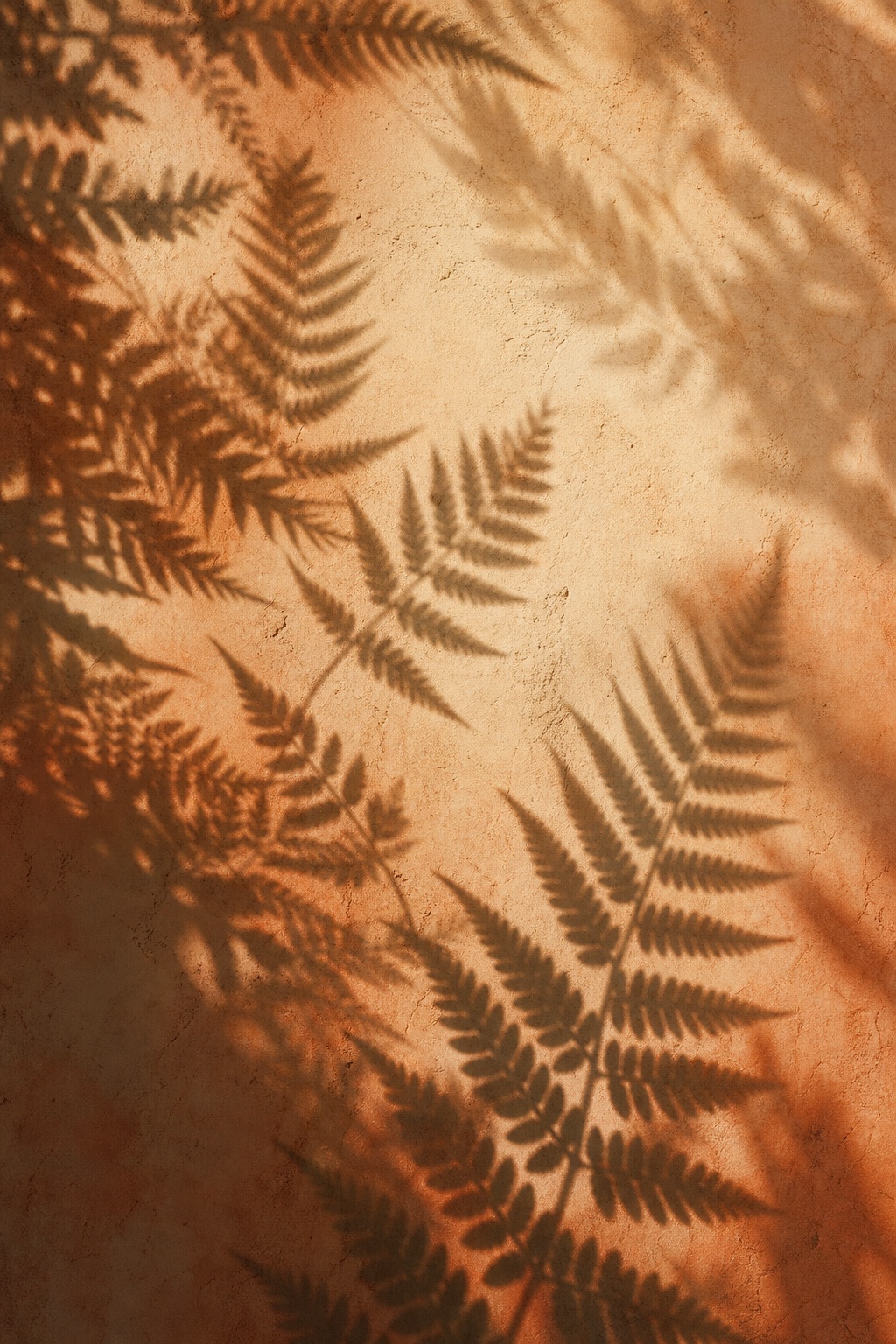 Preview for Terracotta Cream Fern Shadow Background
