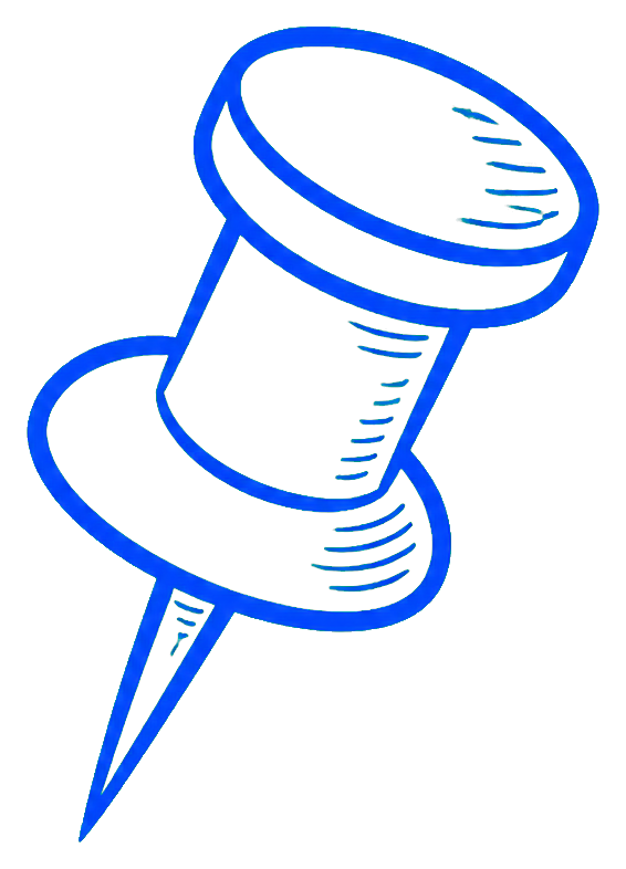 Preview for Blue Push Pin Sticker Graphic