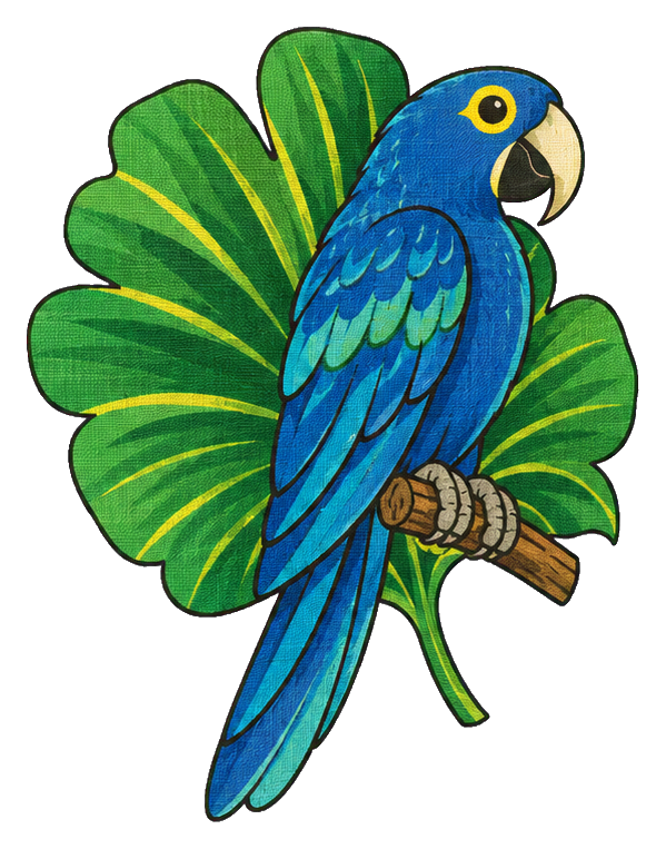 Preview for Parrot And Palm Leaf