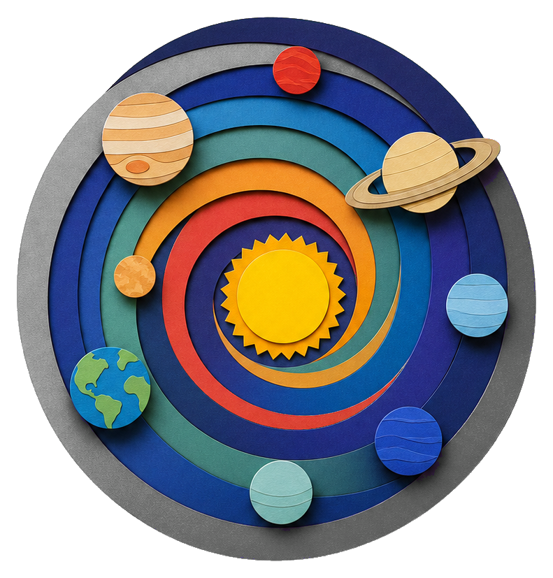 Preview for Paper Cut Solar System Sticker