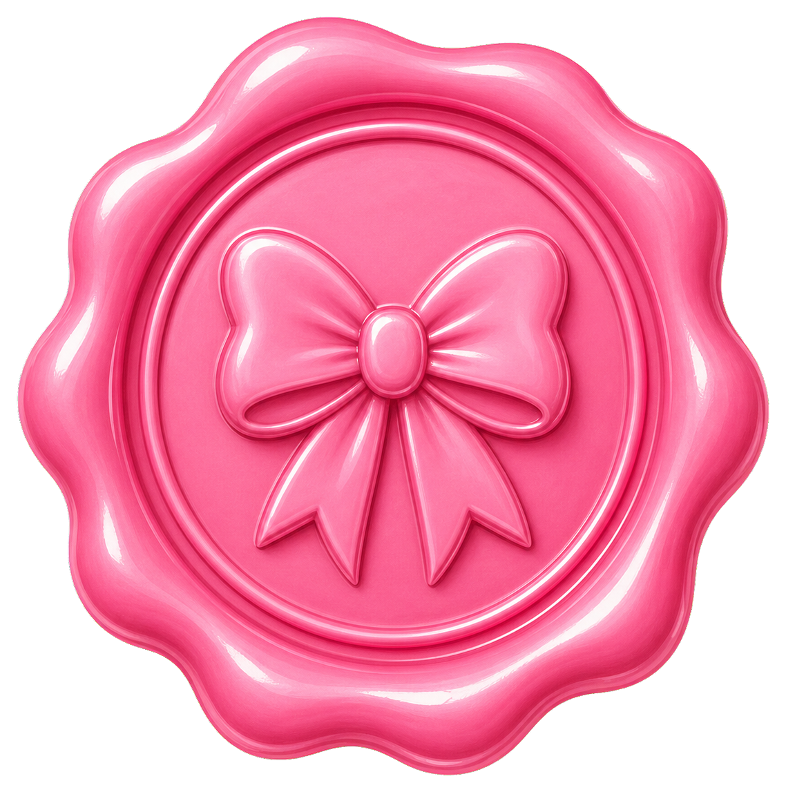 Preview for Pink Bow Wax Seal Sticker