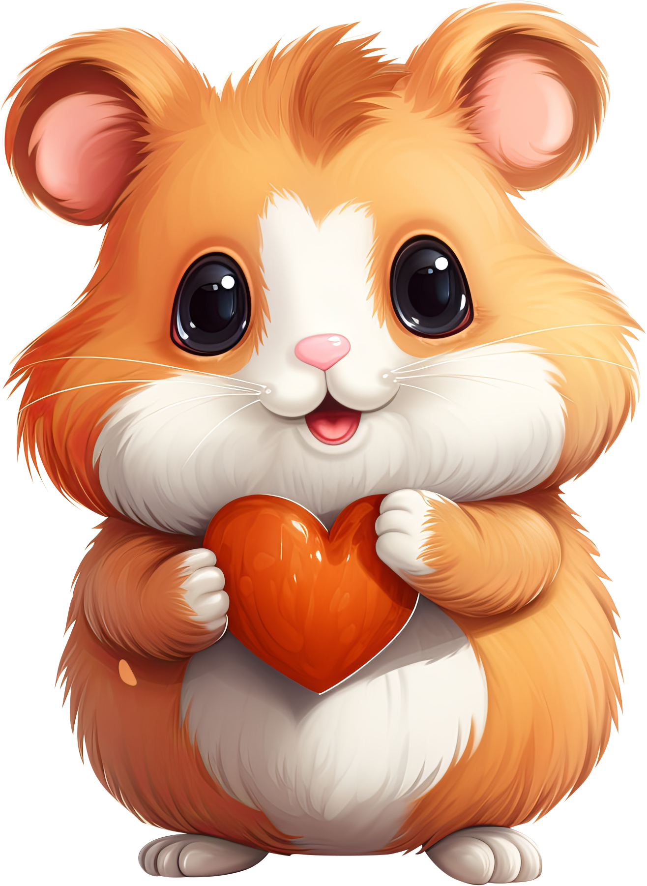 Preview for Cute-hamster-with-heart-love-characters-sticker-cefdd