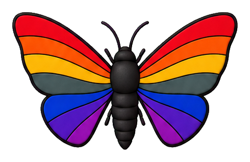 Preview for Rainbow Moth Sticker