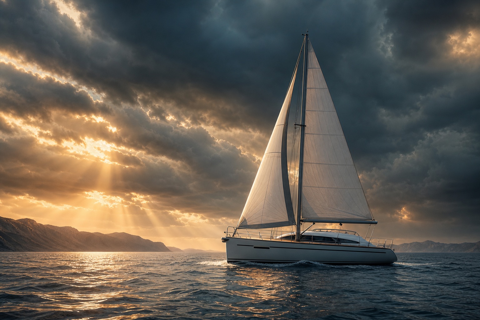 Preview for Sailboat Stormlight Background