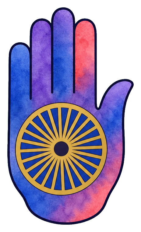 Preview for Watercolor Ahimsa Hand Sticker