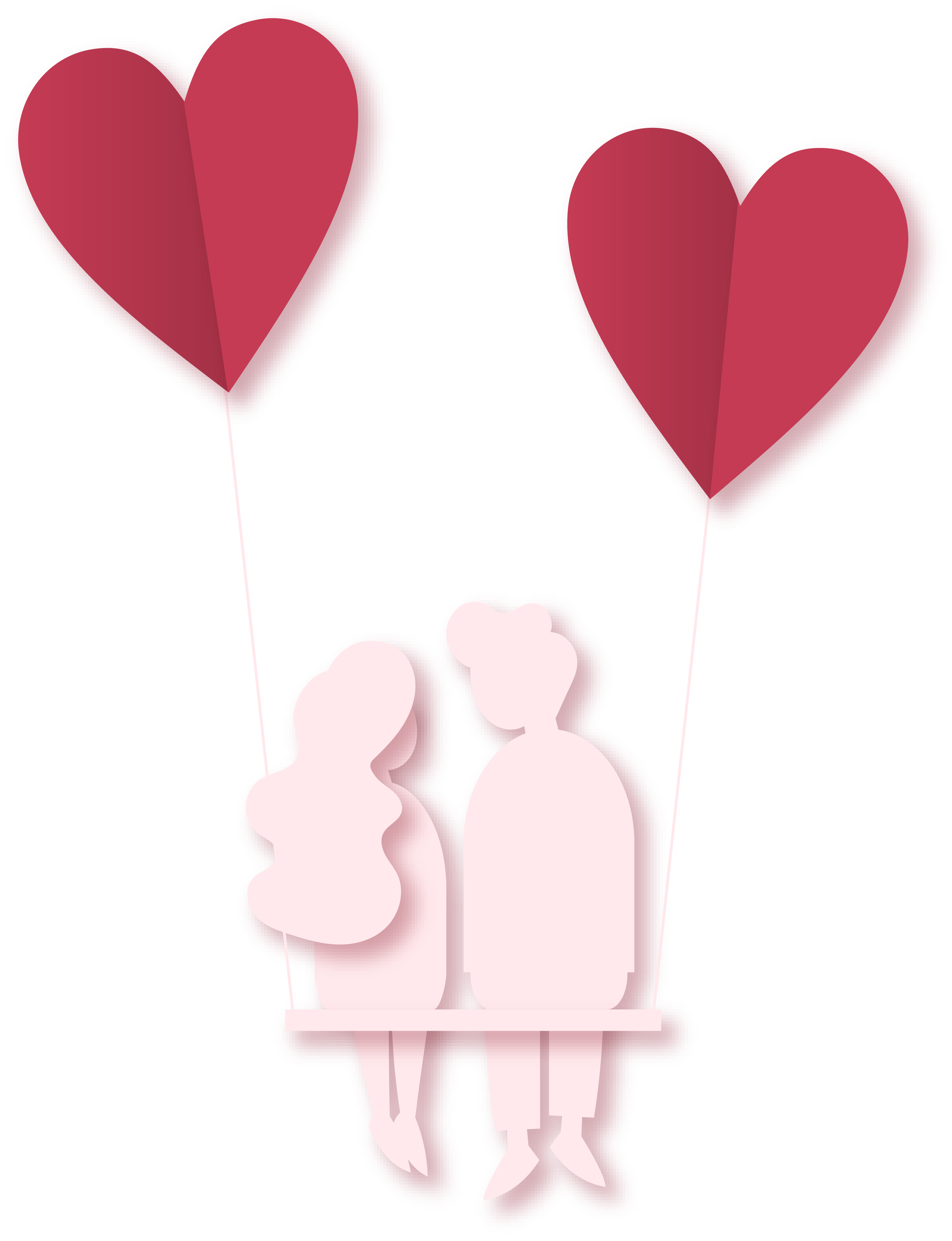 Preview for Couple-on-swing-with-hearts-love-design-sticker-4dcd1