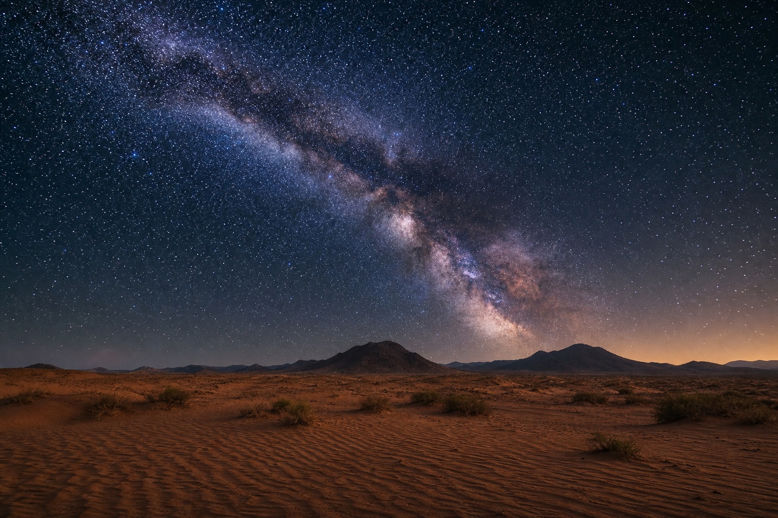 Preview for Milky Way Desert Night Sky Stock Background