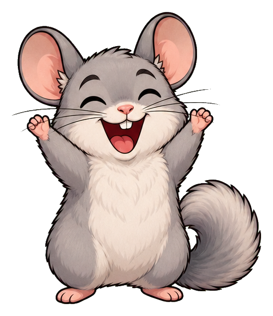 Preview for Ecstatic Silver Chinchilla Sticker