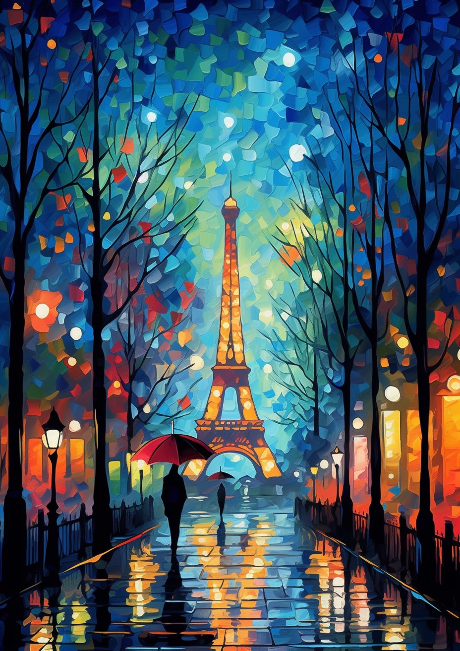 Preview for Paris Night City Background