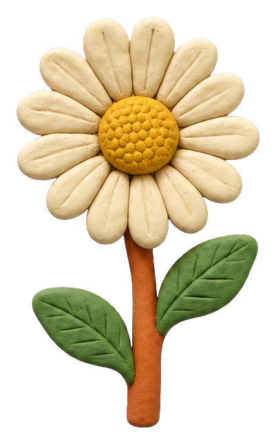 Preview for Clay Daisy Flower Sticker
