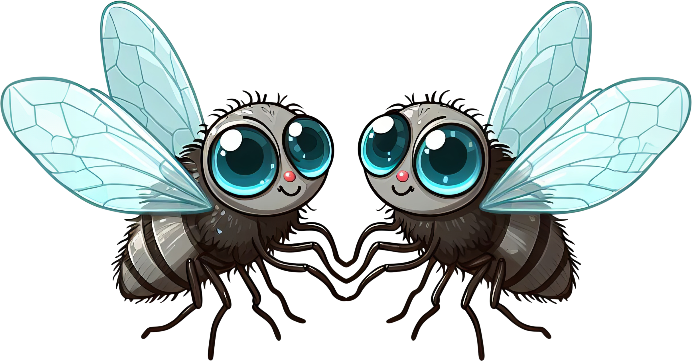 Preview for Cartoon-flies-illustration-love-characters-sticker-b07fa