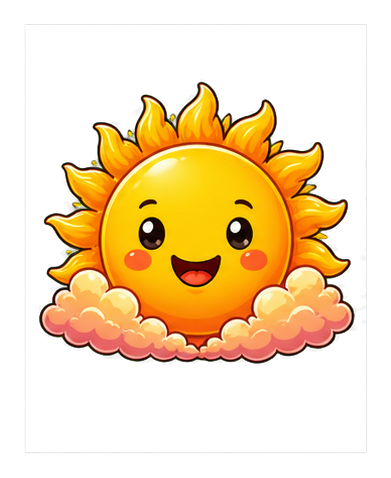 Preview for Smiling Sunrise Sun Sticker