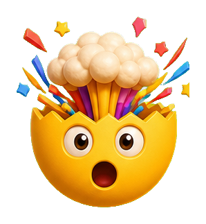 Preview for Mind Blown Face Emoji Sticker