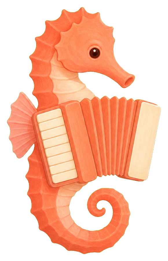 Preview for Accordion Seahorse Sticker
