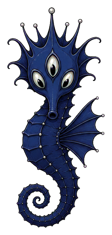 Preview for Crowned Seahorse Alien Sticker
