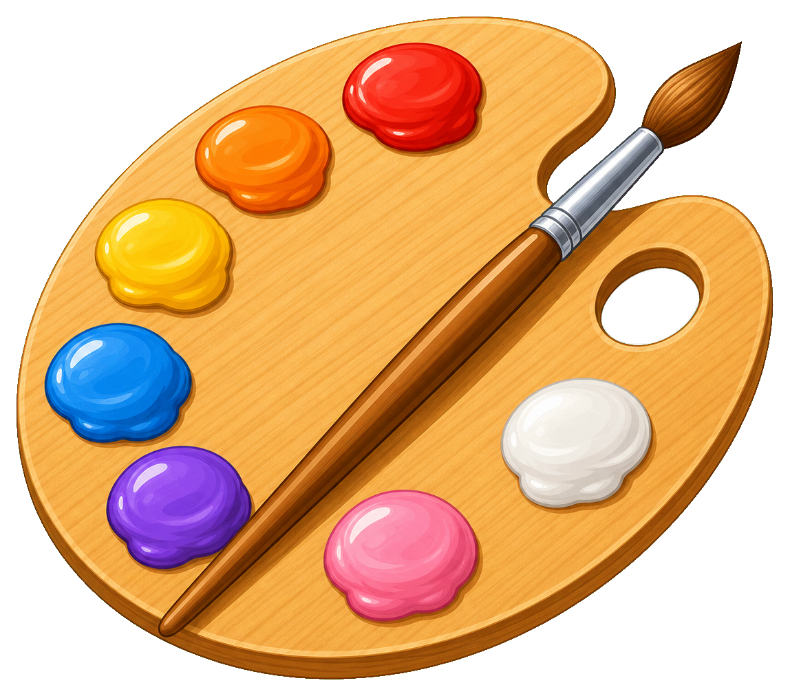 Preview for Paint Palette Sticker For Back To School Designs