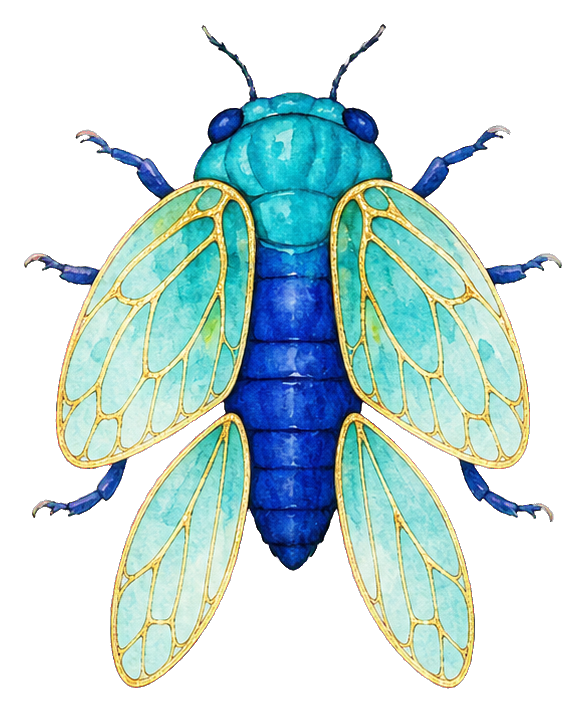 Preview for Turquoise Cicada Sticker