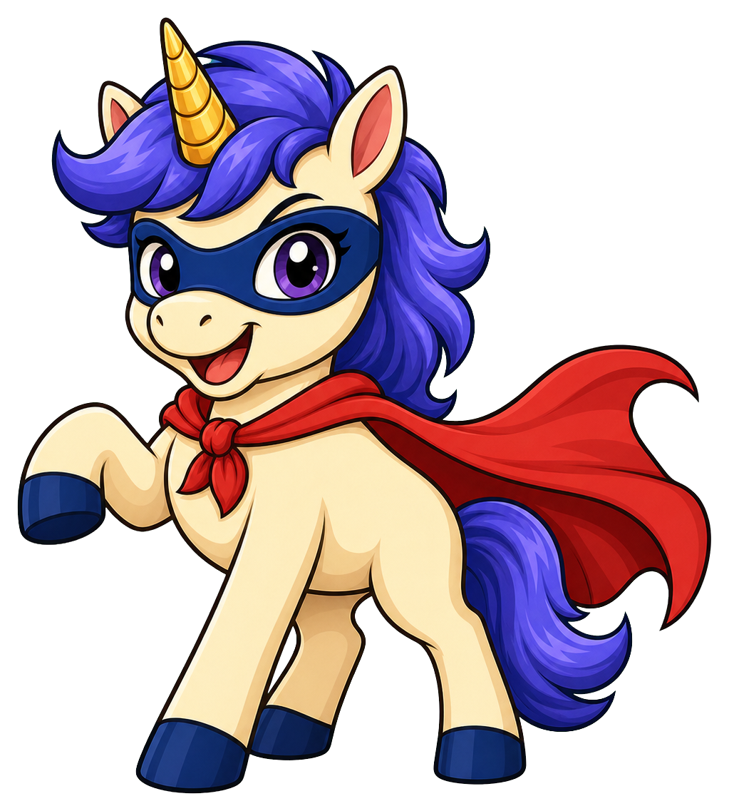 Preview for Superhero Unicorn Sticker Graphic