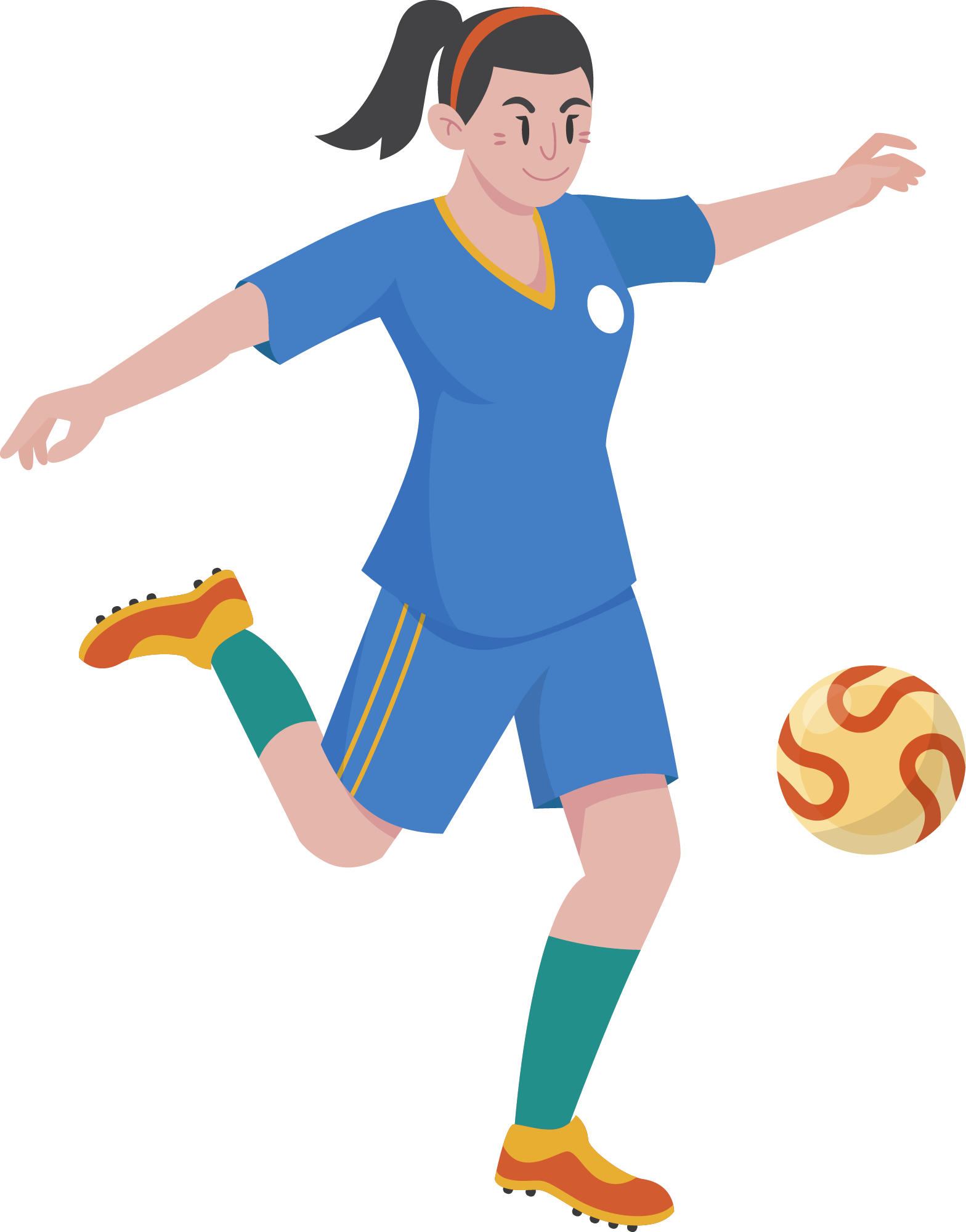 Preview for Female-soccer-player-illustration-sticker-4854a