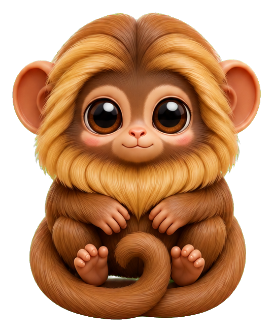 Preview for Marigold Tamarin Cute Sticker Graphic