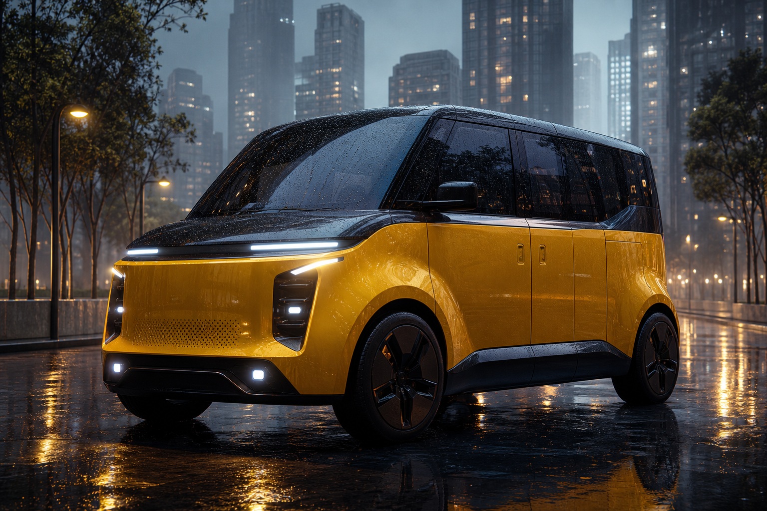 Preview for Urban Utility Rain Glow Background