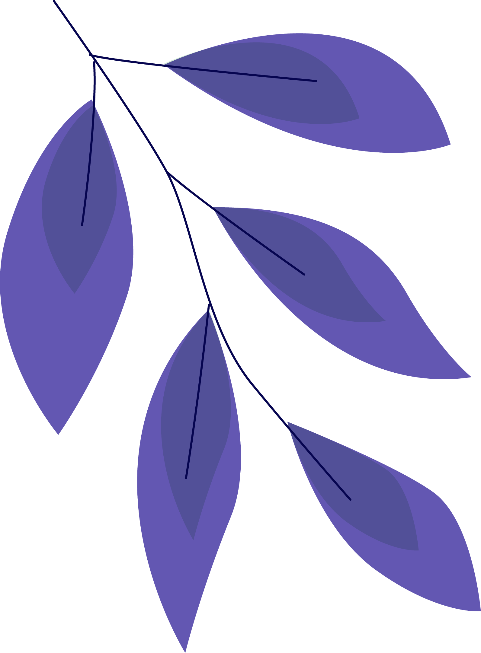 Preview for Purple-leaves-illustration-love-design-sticker-0407a