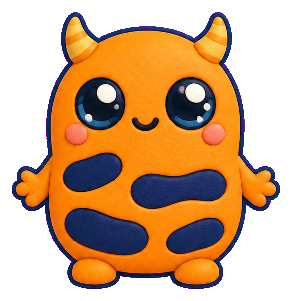 Preview for Orange Lava-moon Alien Sticker