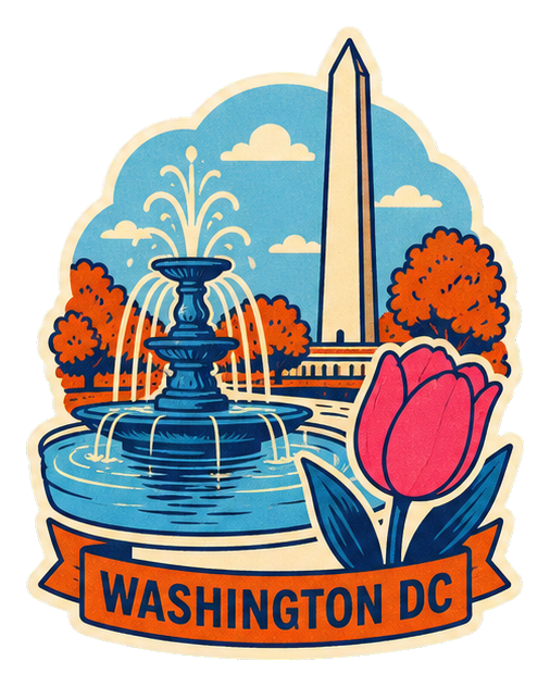 Preview for Washington Dc Fountain Tulip Sticker