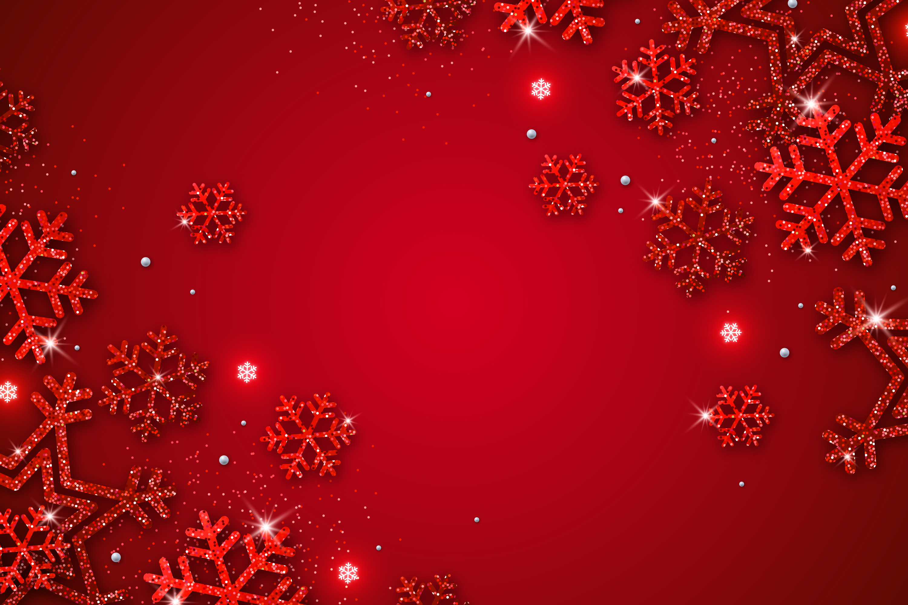 Preview for Red-snowflake-background-design-christmas-84b20