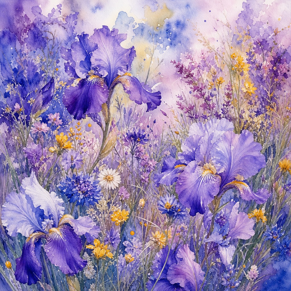 Preview for Watercolor Wildflower Floral Background