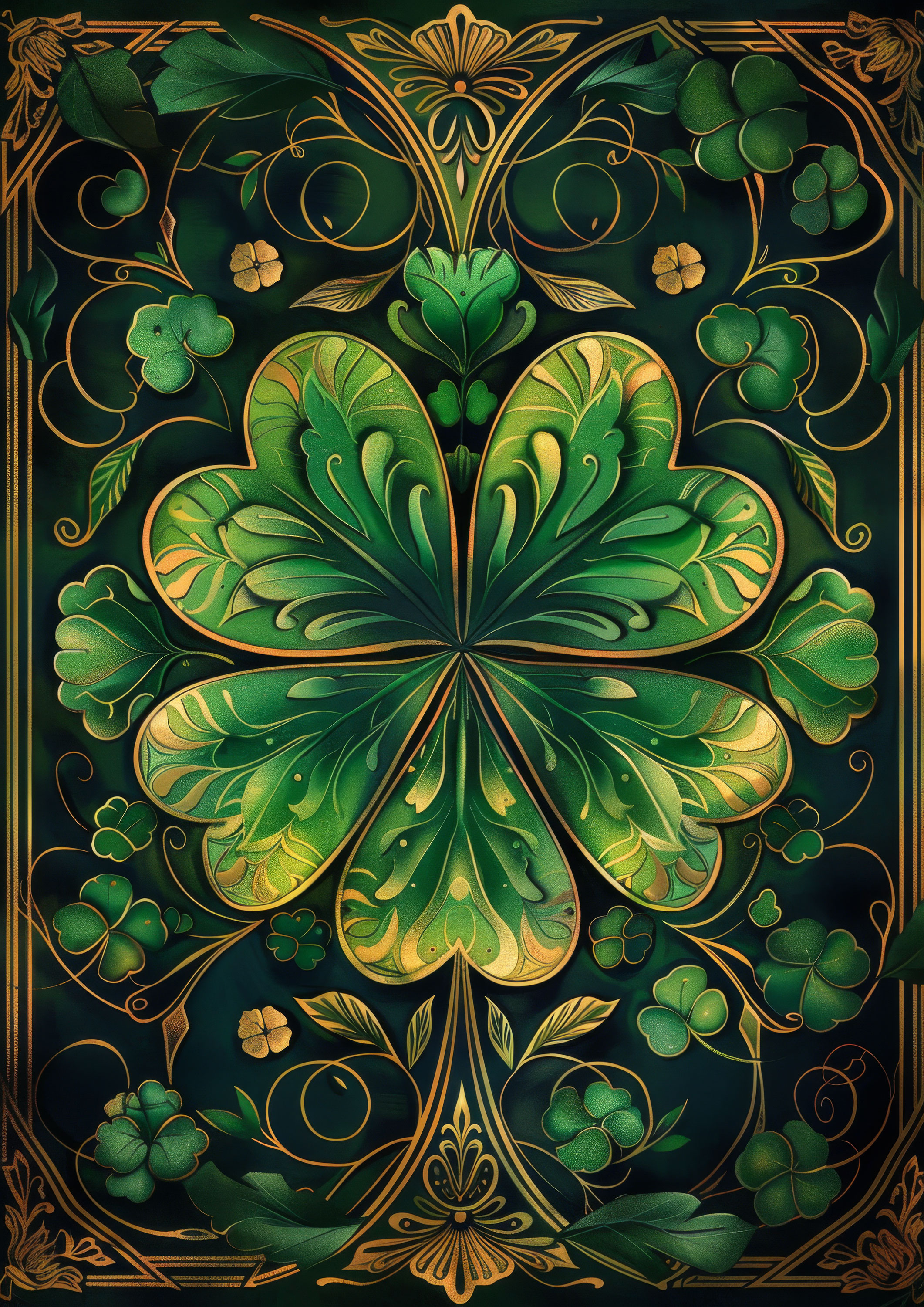 Preview for Luxury-shamrock-design-st-patricks-background-873e8