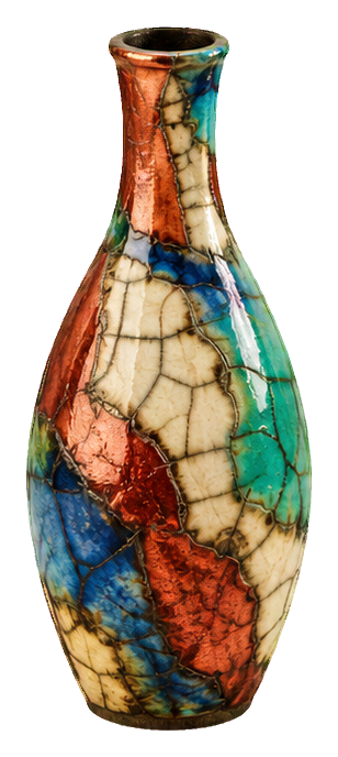 Preview for Raku Pottery Bottle Vase
