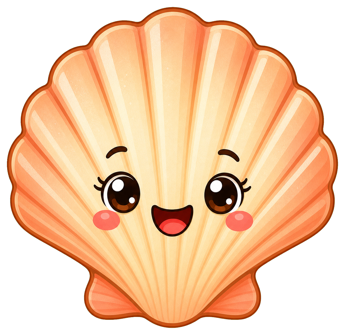 Preview for Cute Seashell Sticker For Ocean Designs