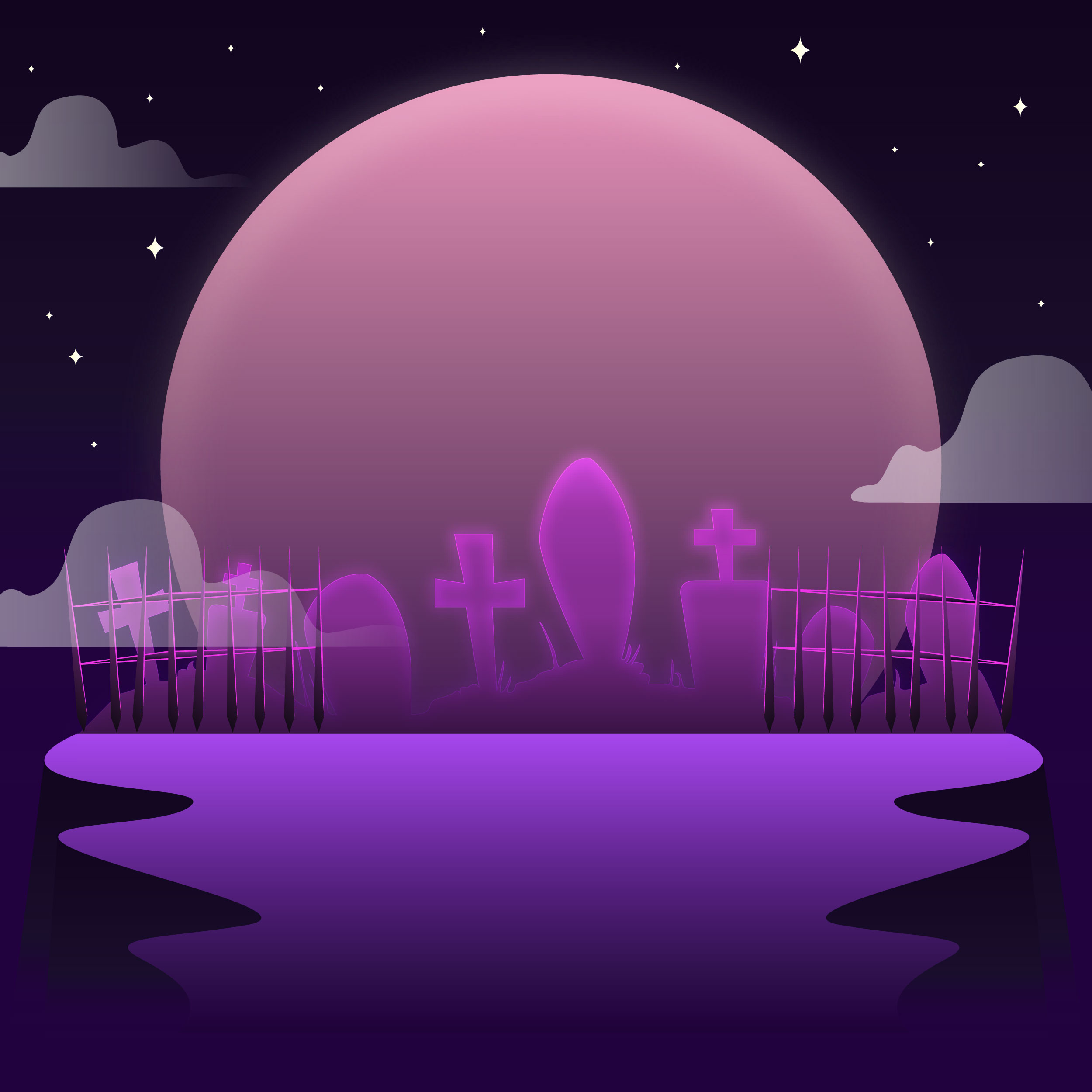 Preview for Spooky-cemetery-landscape-halloween-background-1f7e7