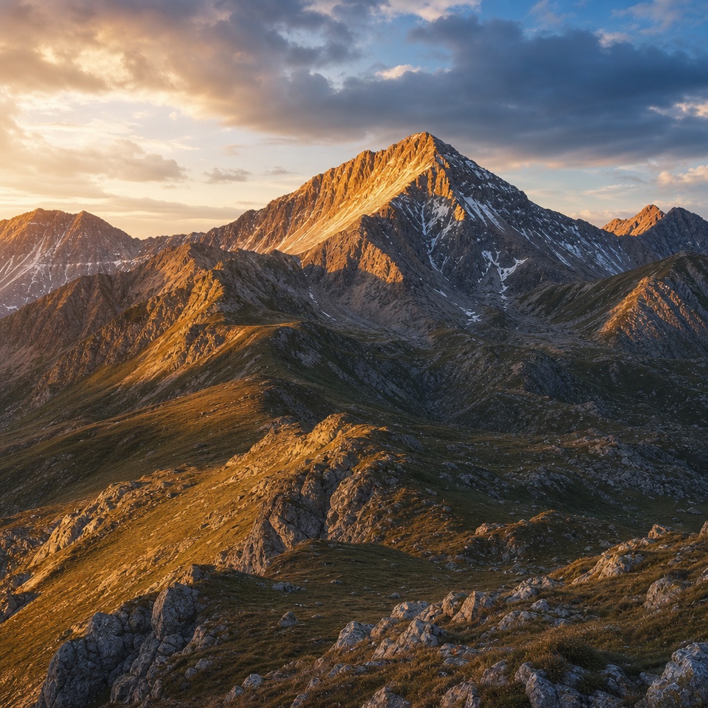 Preview for Golden Alpine Mountain Background