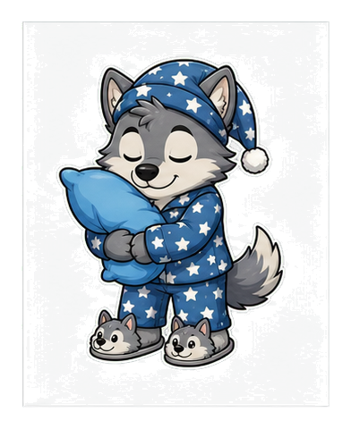 Preview for Pajama Wolf Sticker