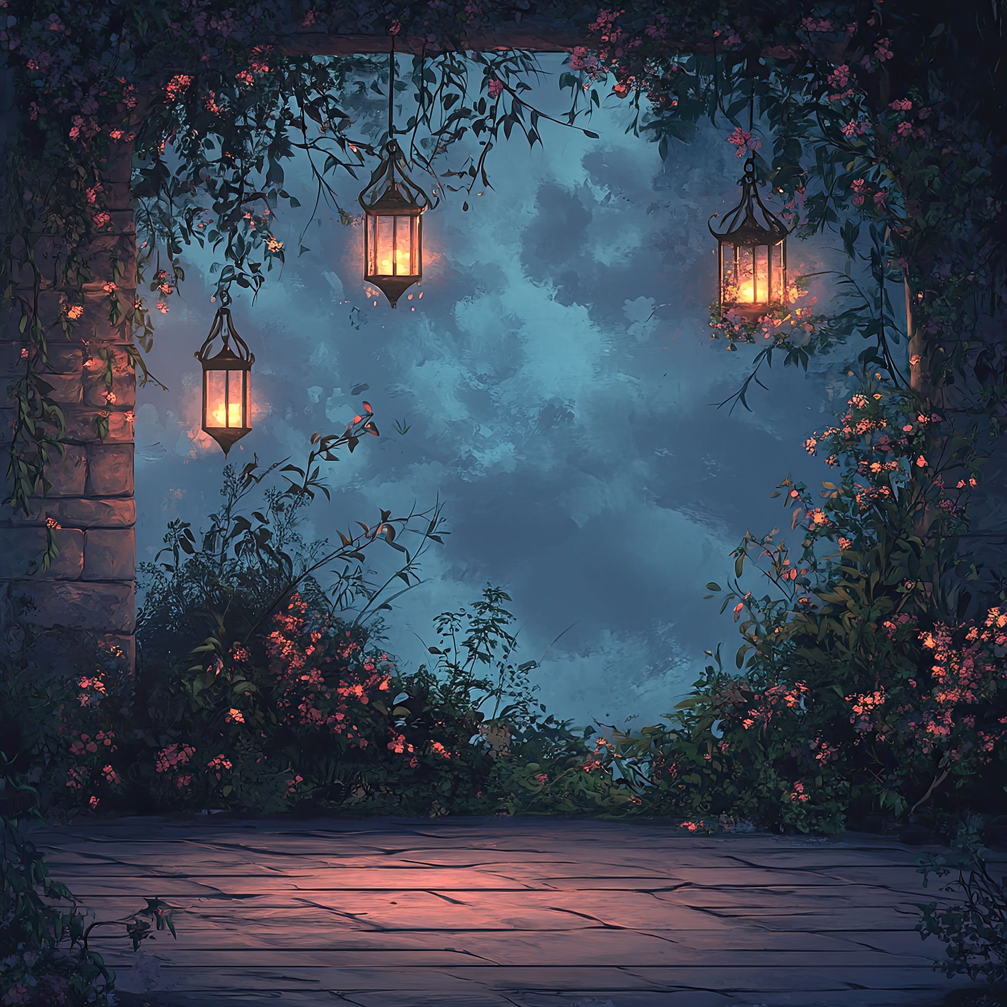 Preview for Mystical-garden-entrance-spooky-backdrop-background-83fea