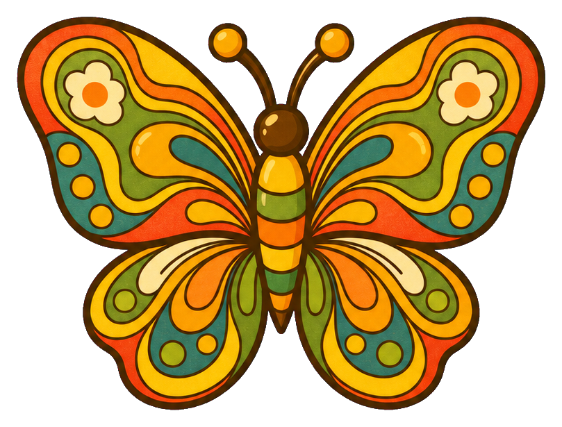 Preview for Groovy Retro Butterfly
