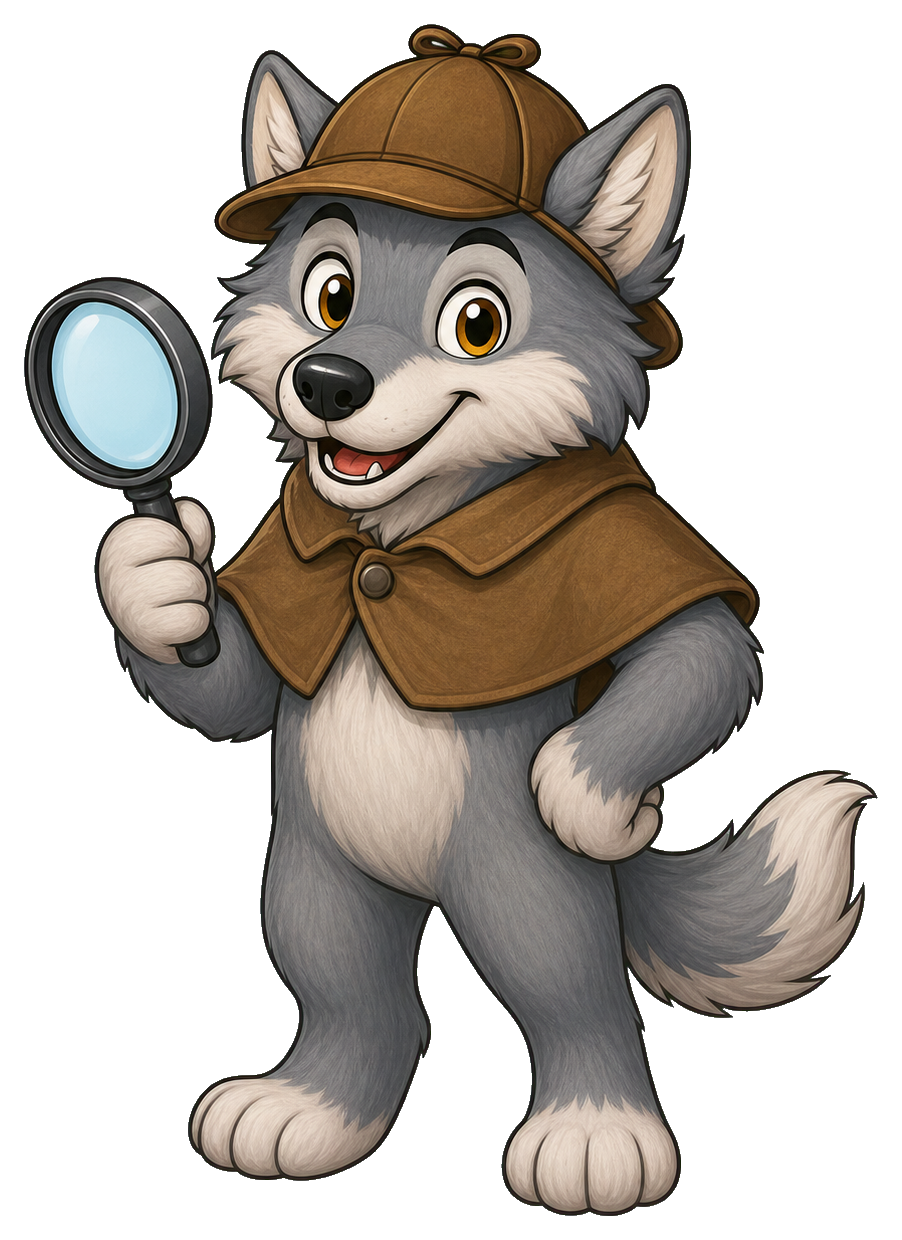 Preview for Detective Wolf Sticker