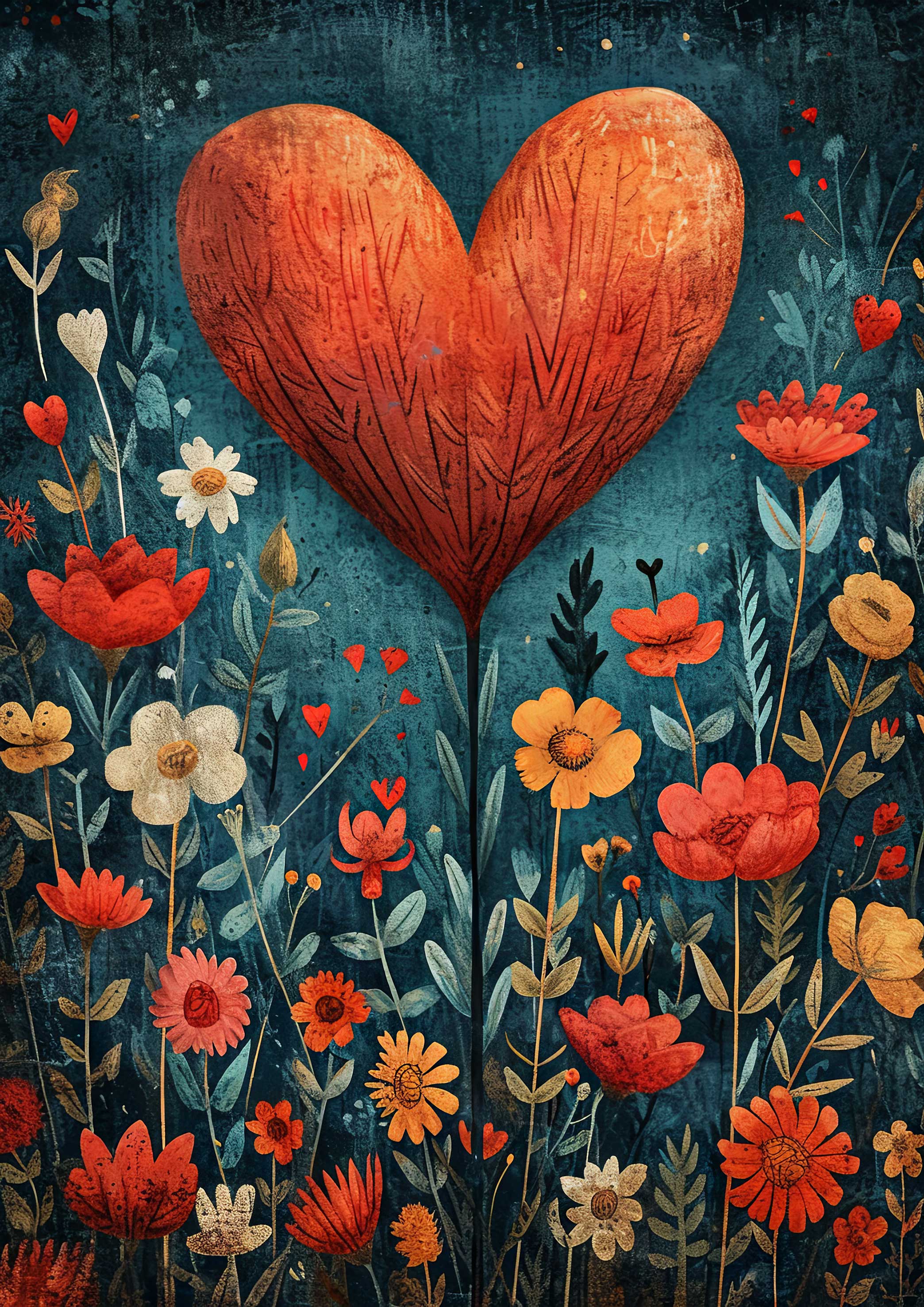 Preview for Floral-heart-illustration-love-background-ac053