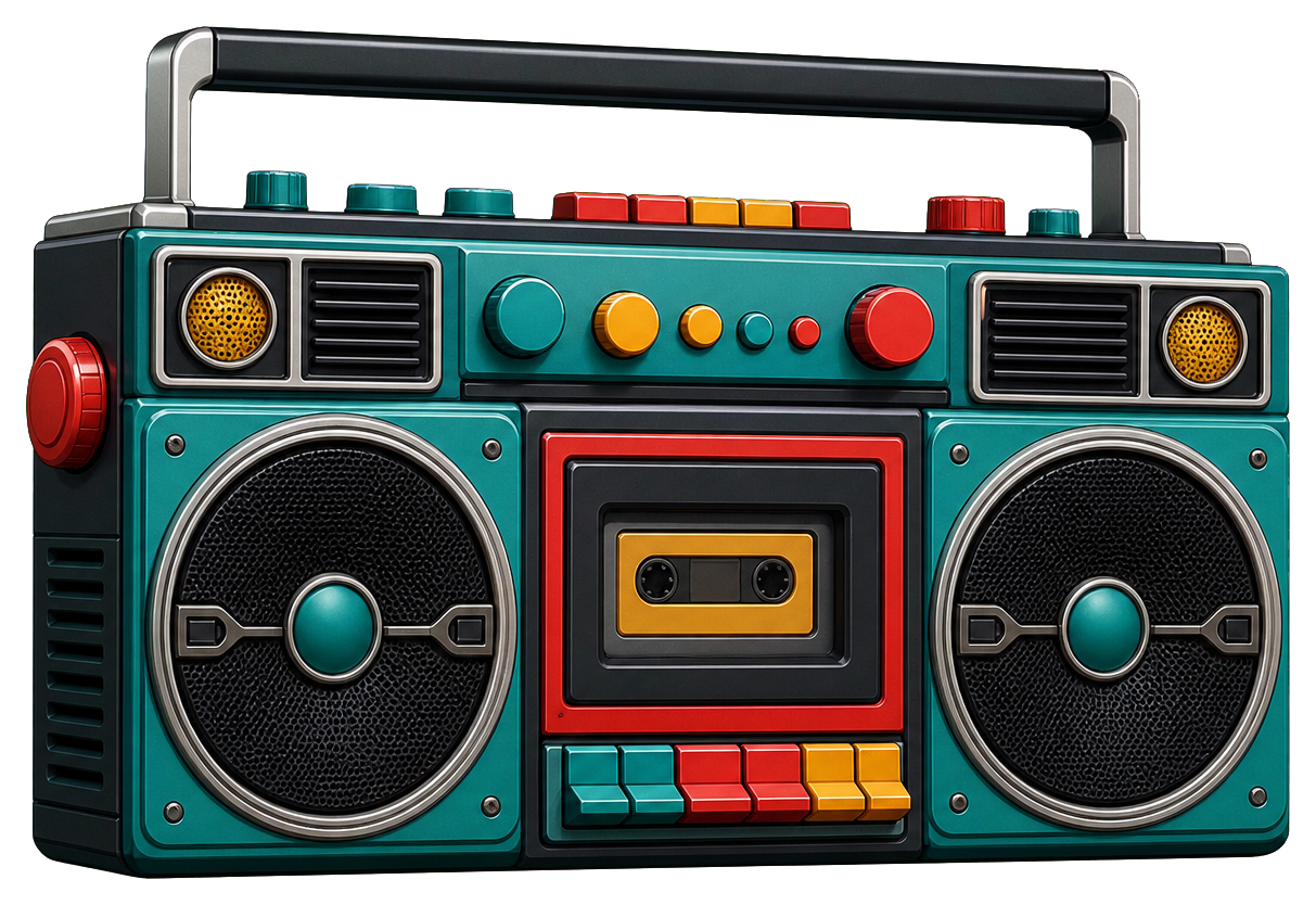 Preview for Boombox Music Sticker For Pizap Designs