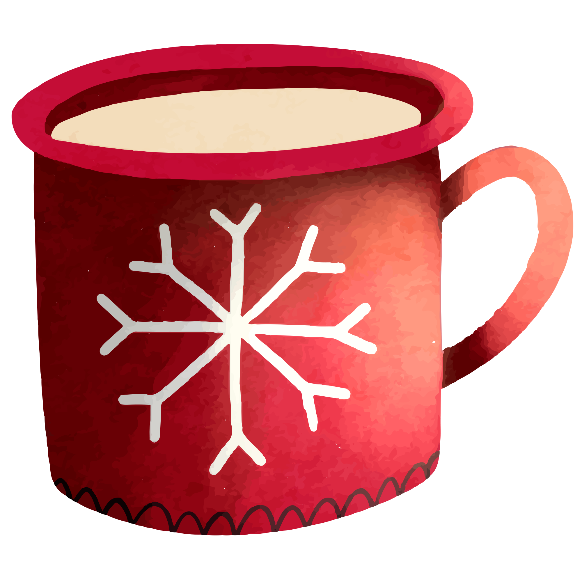 Preview for Cozy-red-mug-snowflake-design-watercolor-christmas-sticker-6c646