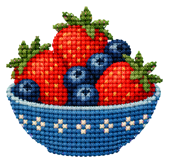 Preview for Cross Stitch Picnic Berries Bowl