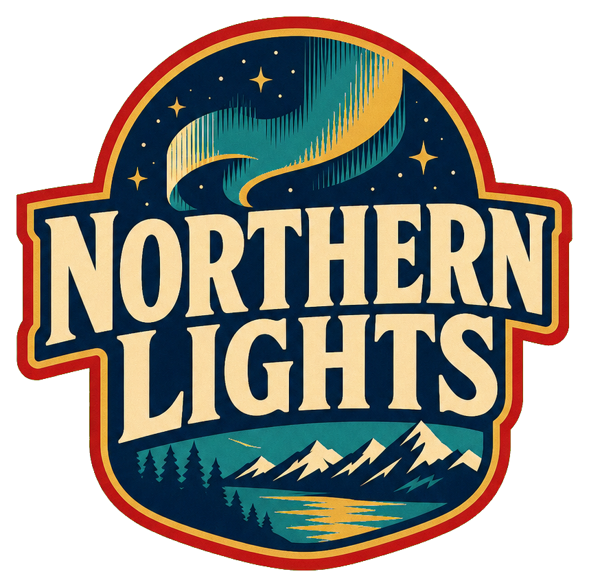 Preview for Northern Lights Retro Canada Sticker