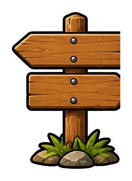 Blank wooden trail sign with two arrows on a post and rocks at the base